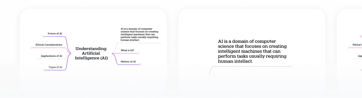 导出分享AI思维导图的演示过程,可支持图片、PDF、SVG和Markdown格式。